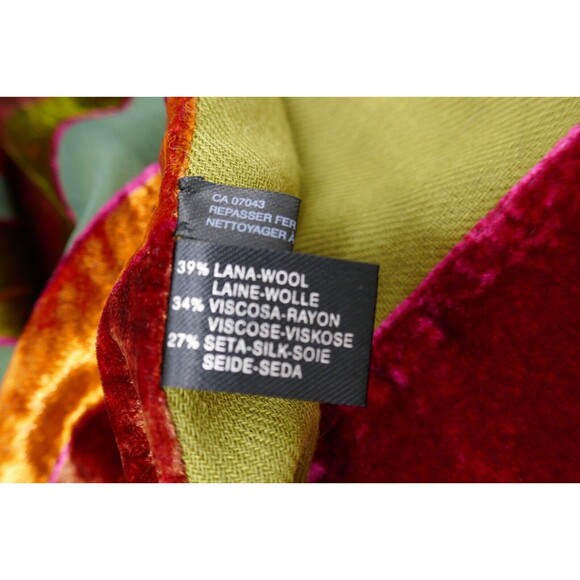 Multicolor Wool Rayon Silk Scarf - Picture 4 of 5